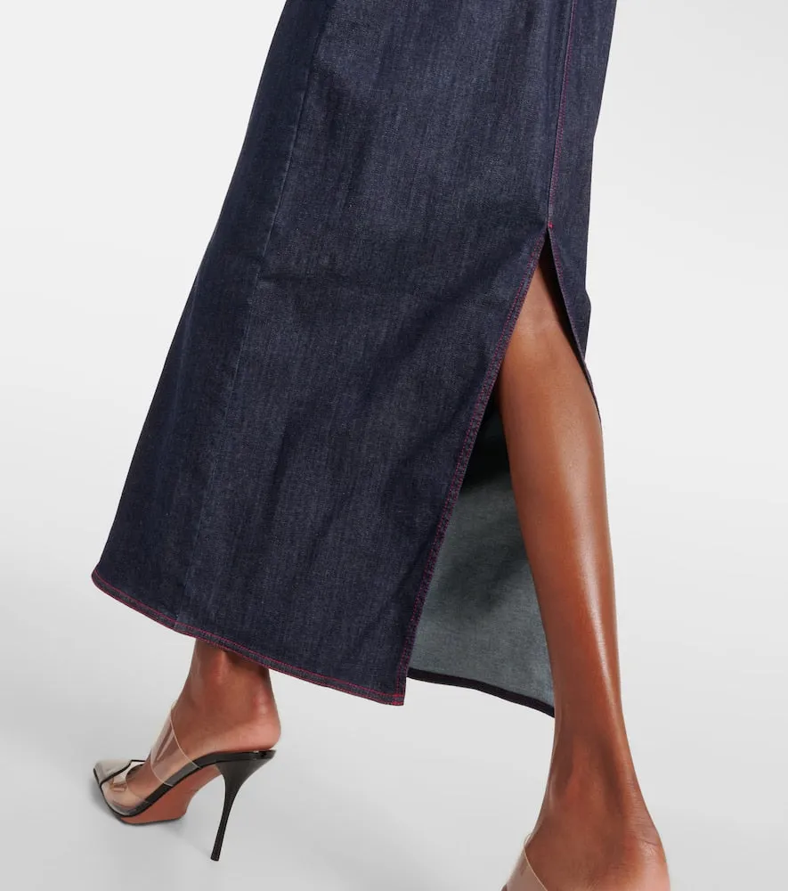 Alaia Denim midi dress