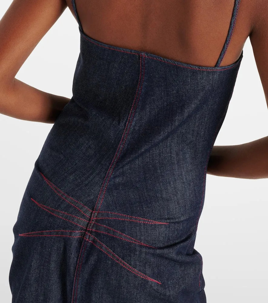 Alaia Denim midi dress