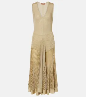 Altuzarra Anastasia knitted lam√É¬© midi dress