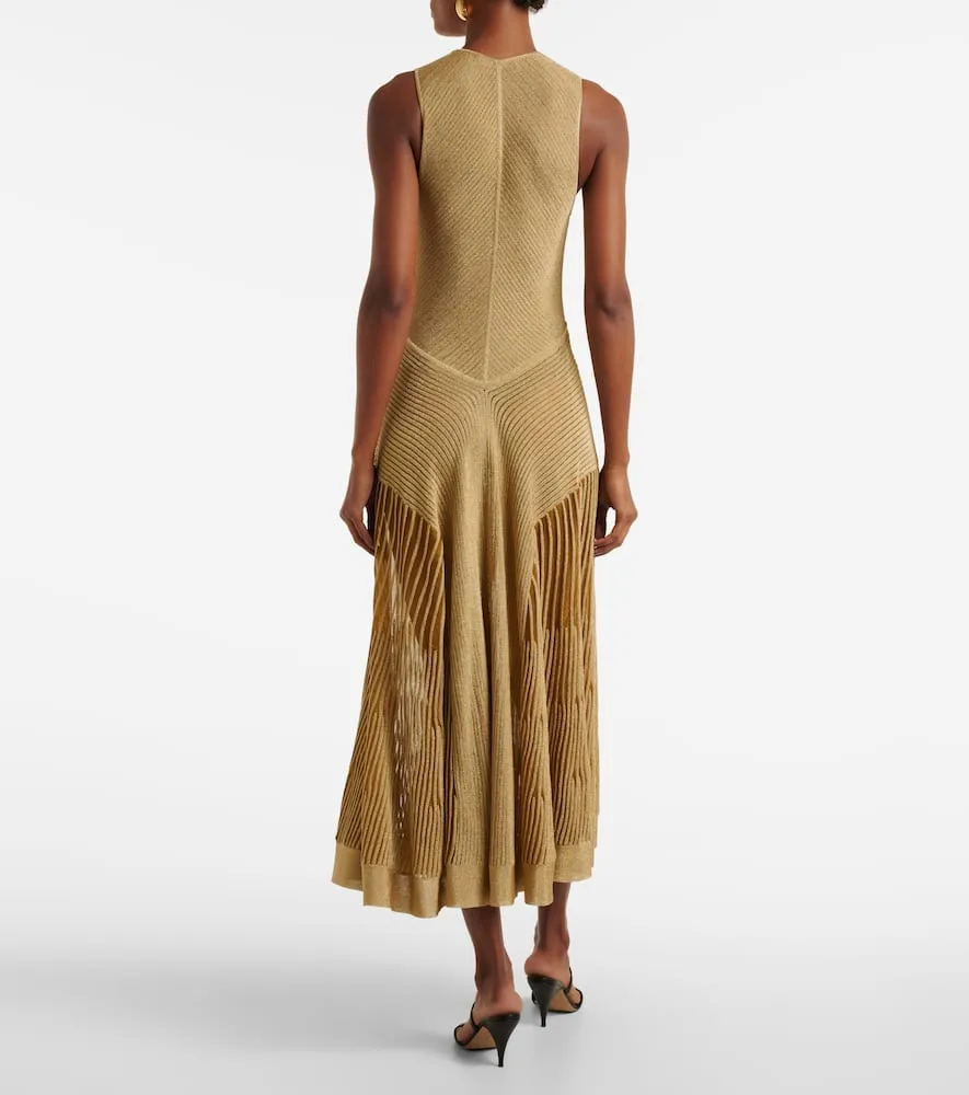 Altuzarra Anastasia knitted lam√É¬© midi dress