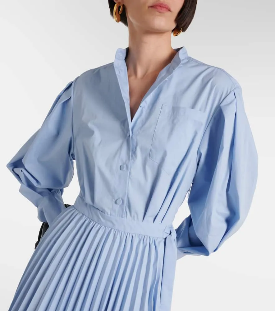 Altuzarra Binoche pliss√É¬© cotton-blend midi dress
