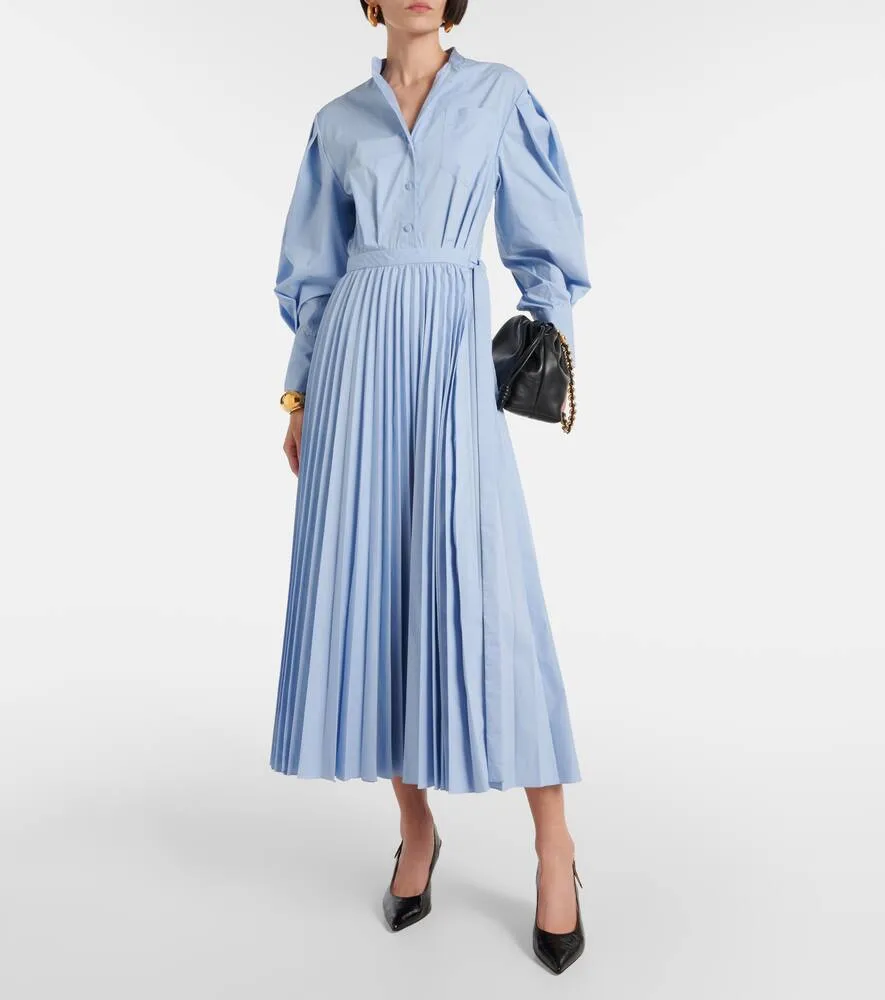 Altuzarra Binoche pliss√É¬© cotton-blend midi dress