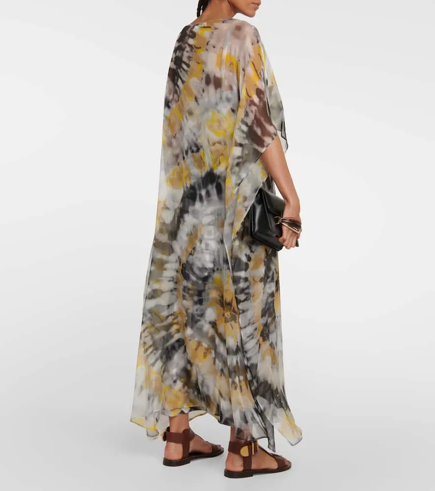 Chloe Printed silk kaftan