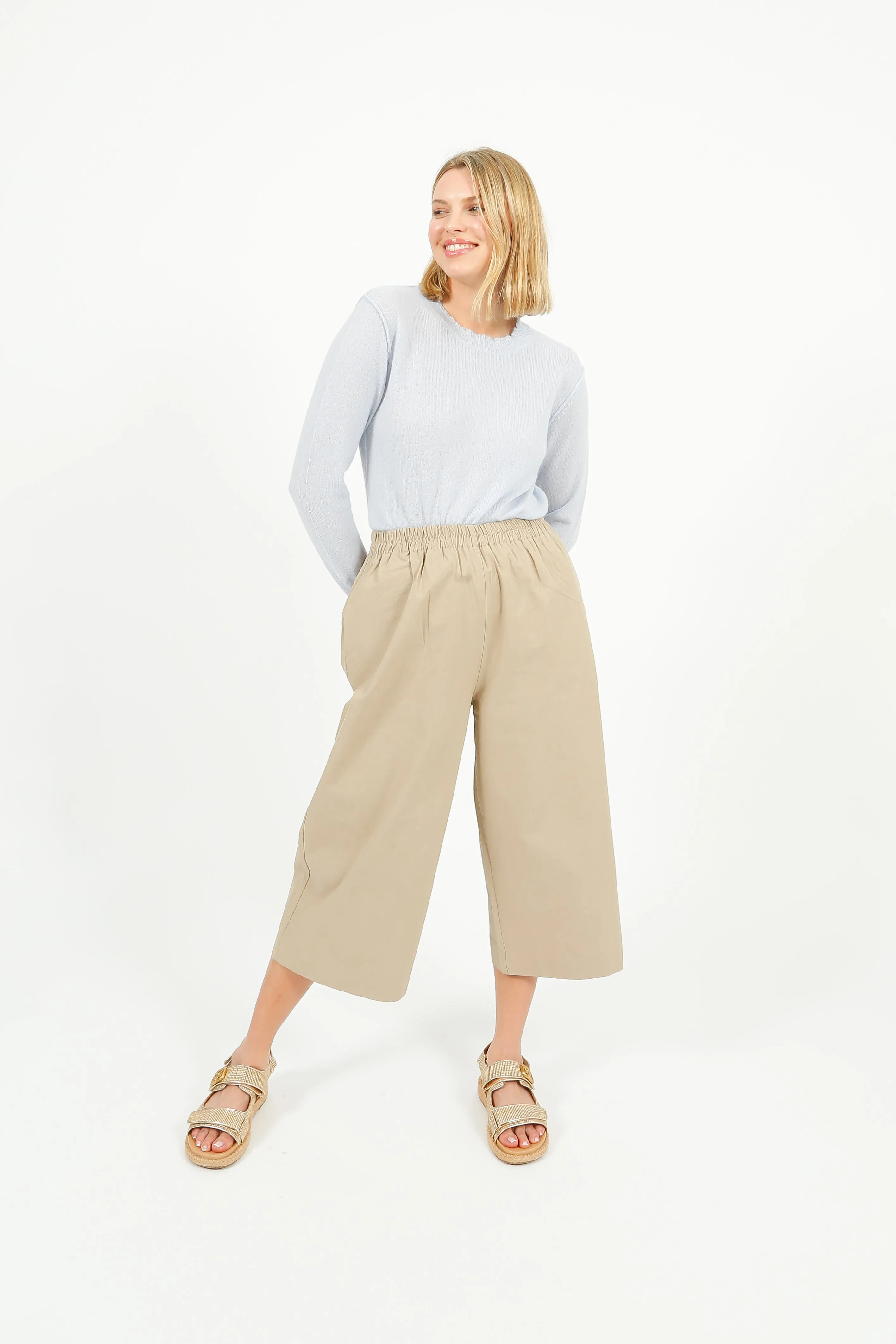 EP PT1601 Cropped Elastic Waist Cullottes