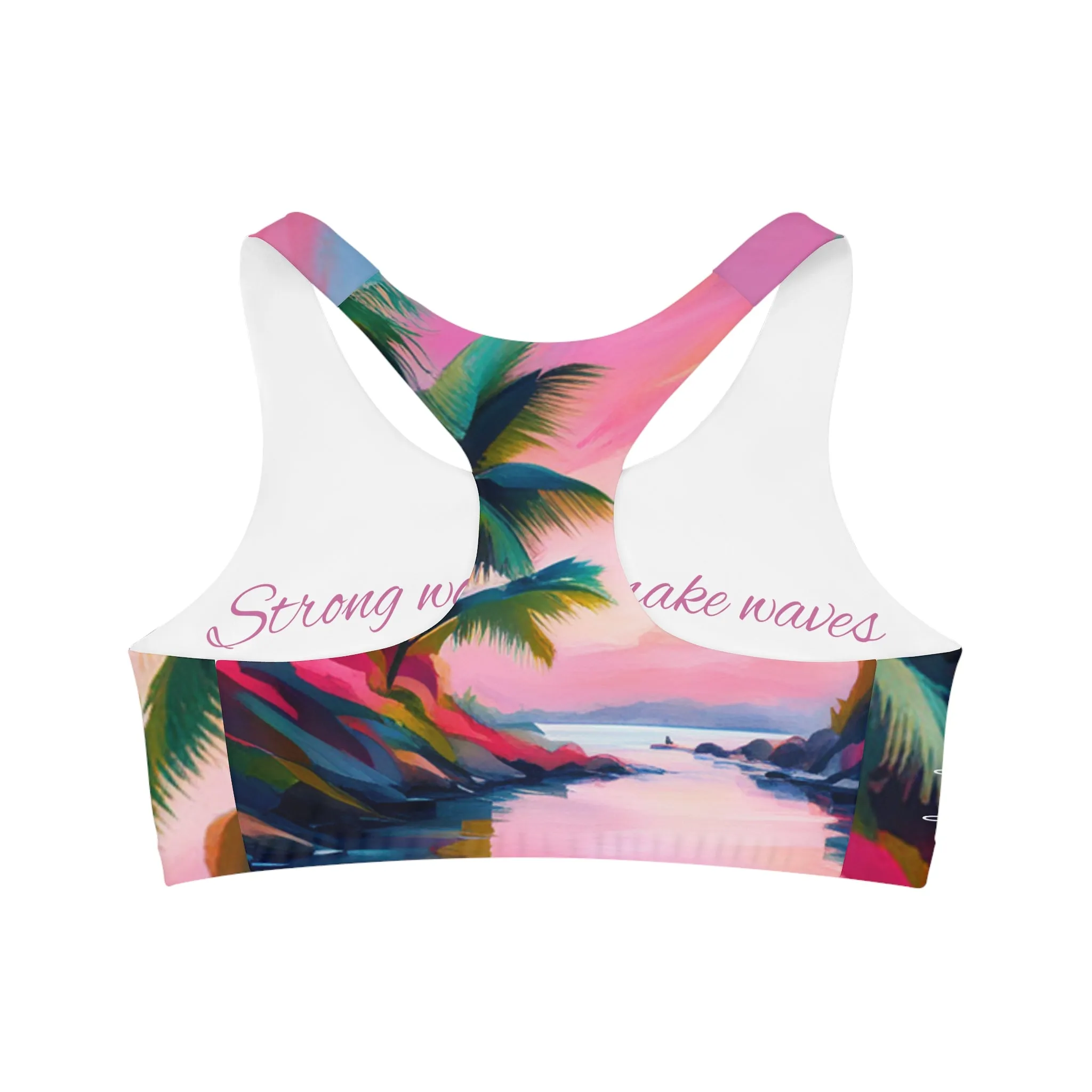 Key West Pink Sunset Seamless Sports Bra