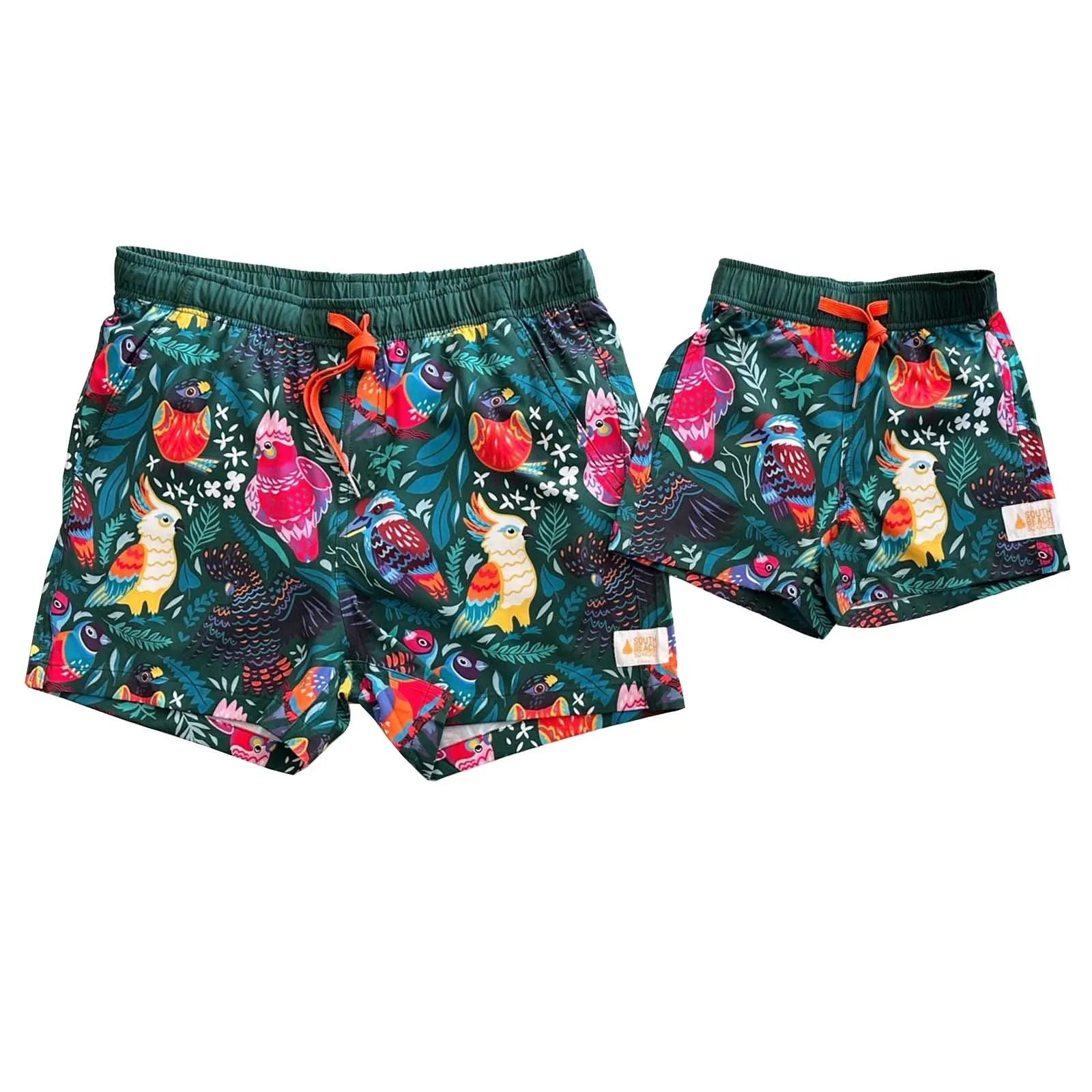 Men's Stretchy Trunks: Aussie Birds