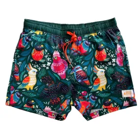 Men's Stretchy Trunks: Aussie Birds