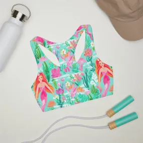 Mermaid Lagoon Girls' Double Lined Seamless Sports Bra