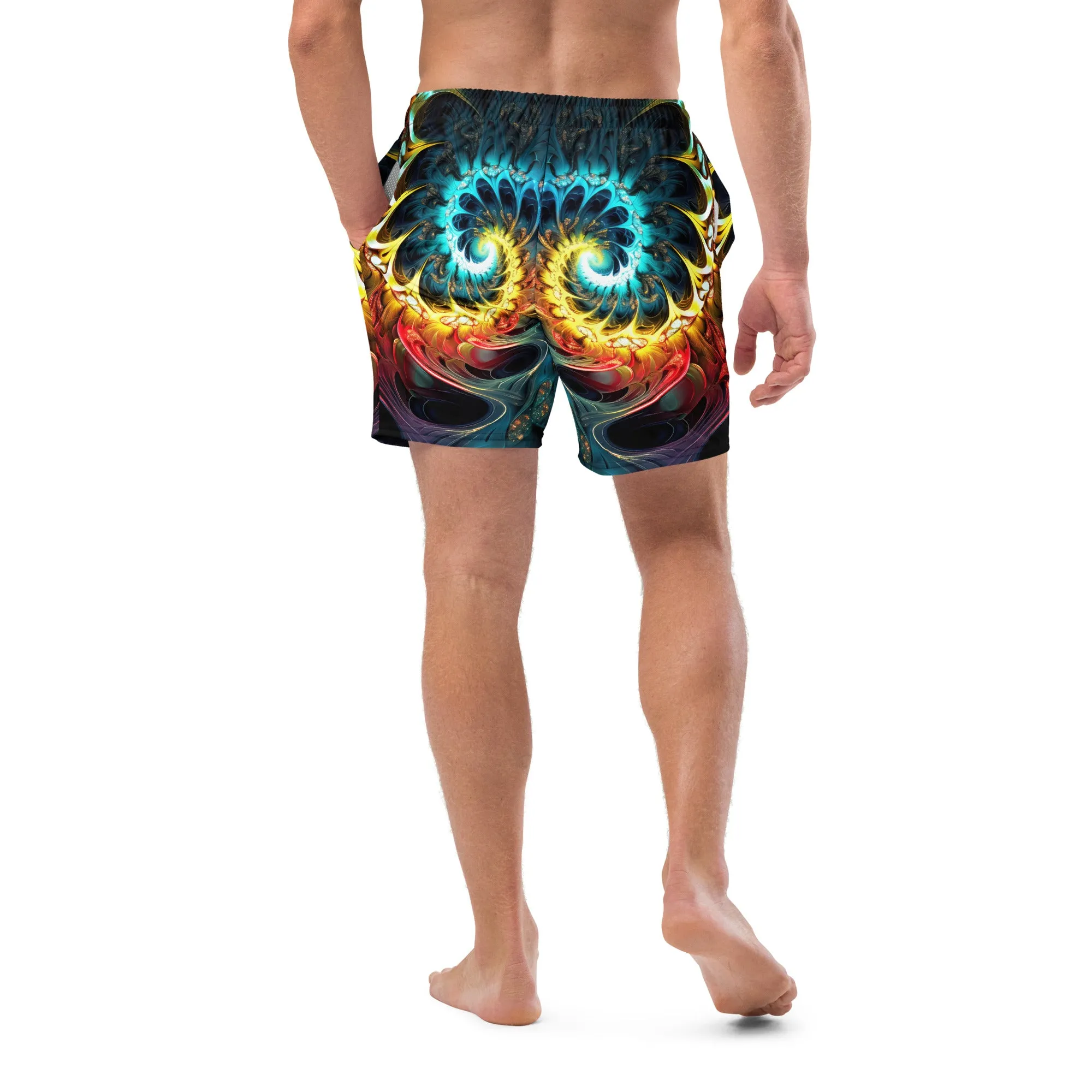 Swim Trunk Abstract Rainbow