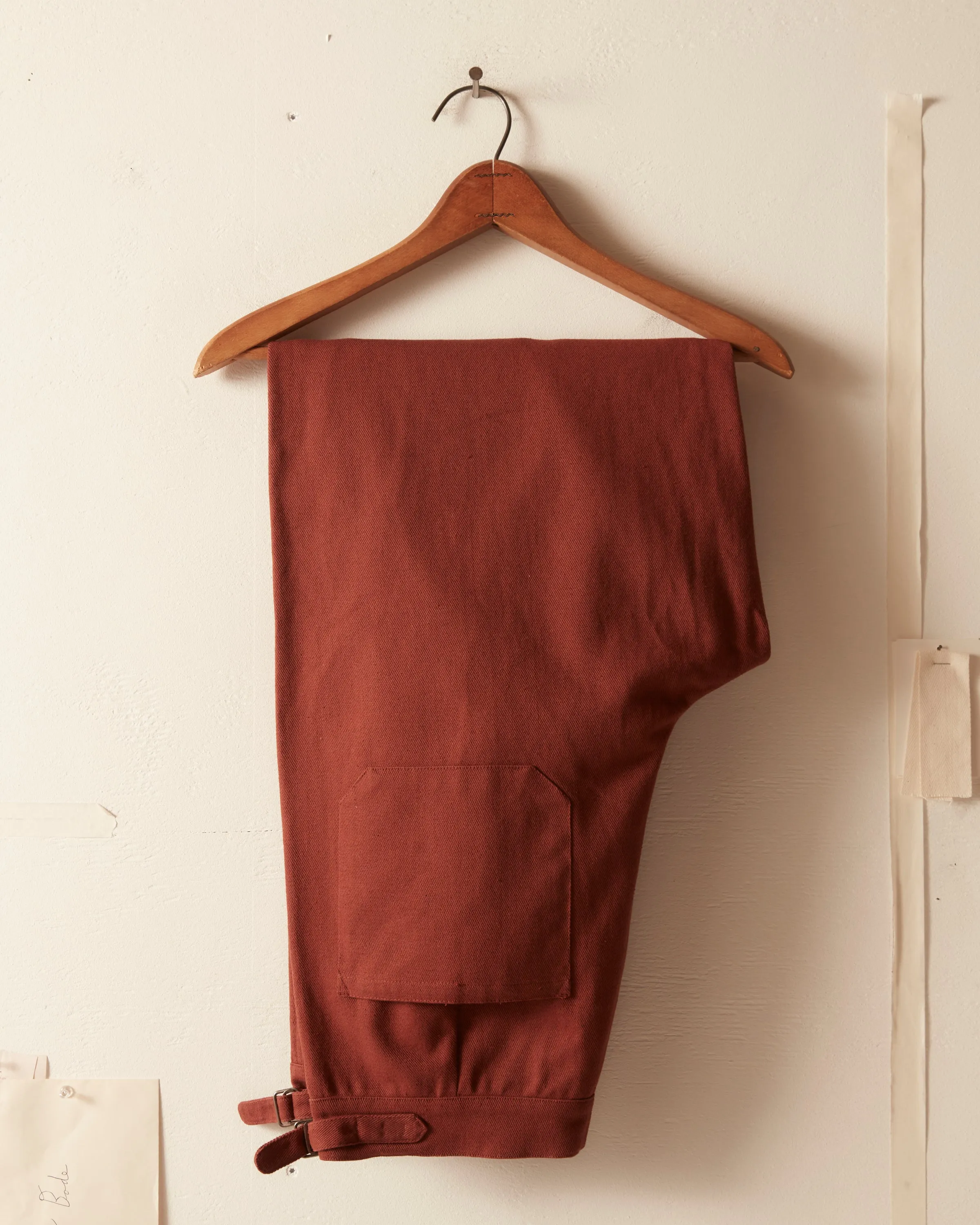 Wide Leg Snap Trousers - Cinnamon