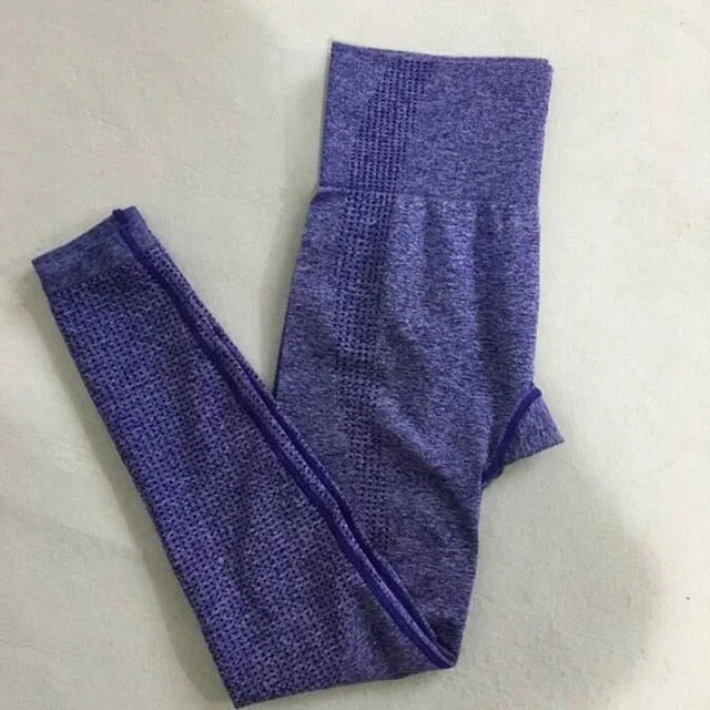 Women Seamless yoga set Fitness Sports Suits GYM Cloth Yoga Long Sleeve Shirts High Waist Running Leggings Workout Pants Shirts