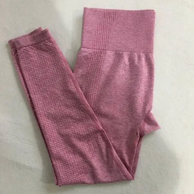Women Seamless yoga set Fitness Sports Suits GYM Cloth Yoga Long Sleeve Shirts High Waist Running Leggings Workout Pants Shirts
